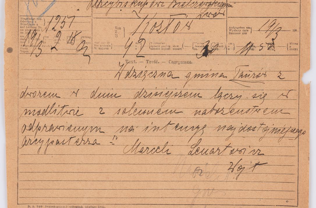 Zdjęcie nr 367 dla obiektu archiwalnego: Listy kierowane do Józefa Bilczewskiego w roku 1906