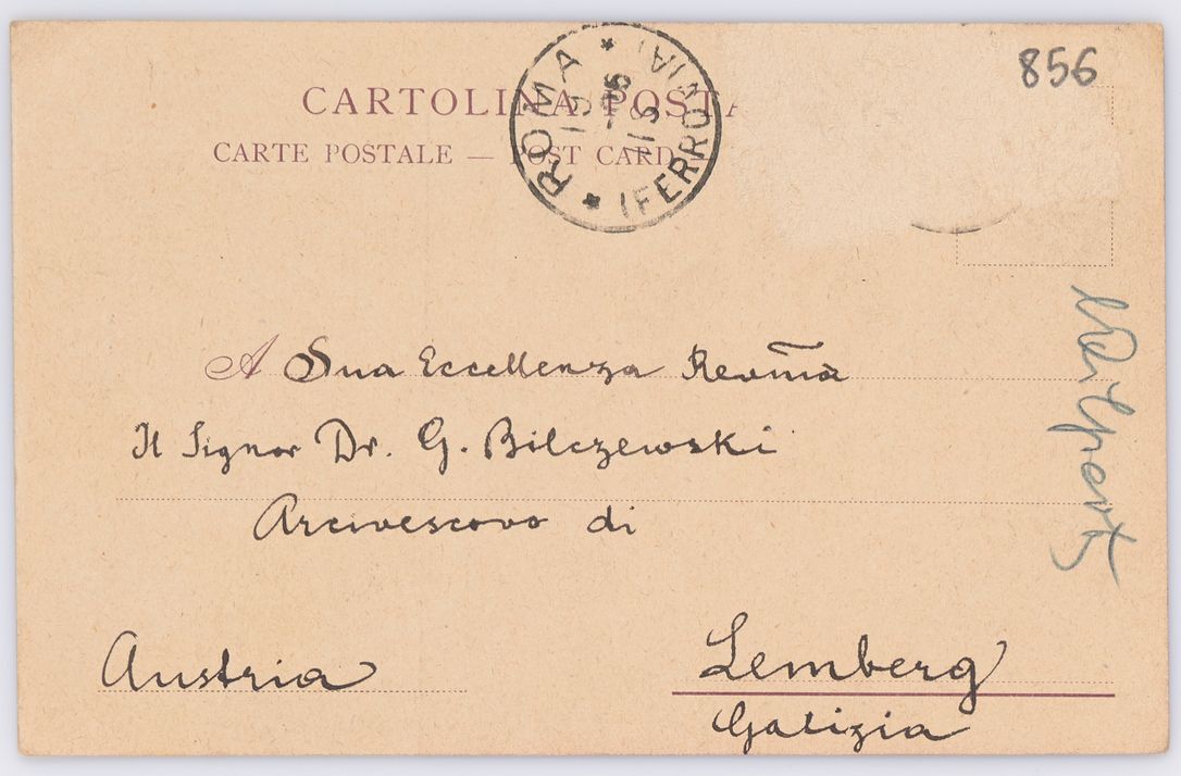 Zdjęcie nr 732 dla obiektu archiwalnego: Listy kierowane do Józefa Bilczewskiego w roku 1906