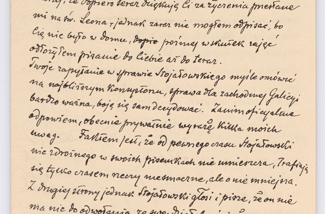 Zdjęcie nr 719 dla obiektu archiwalnego: Listy kierowane do Józefa Bilczewskiego w roku 1906