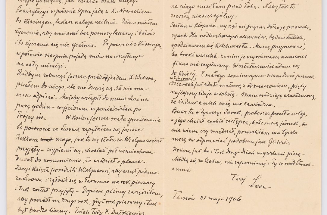 Zdjęcie nr 714 dla obiektu archiwalnego: Listy kierowane do Józefa Bilczewskiego w roku 1906