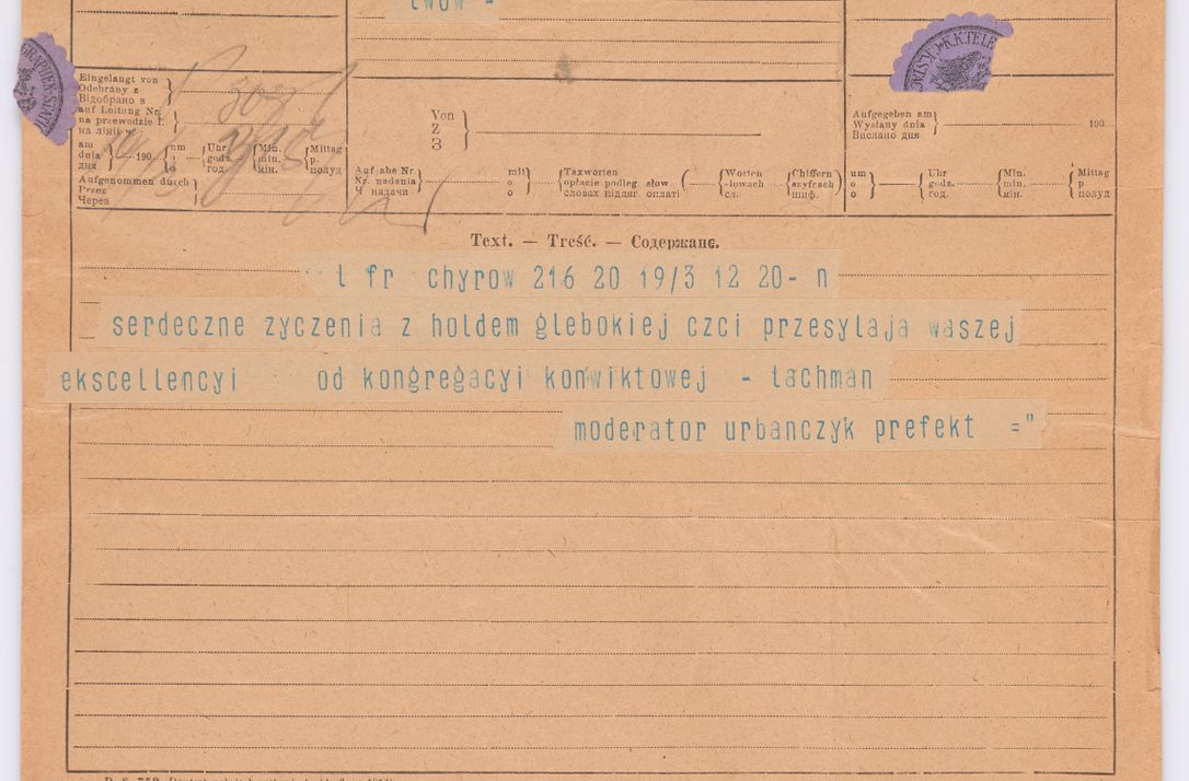 Zdjęcie nr 702 dla obiektu archiwalnego: Listy kierowane do Józefa Bilczewskiego w roku 1906