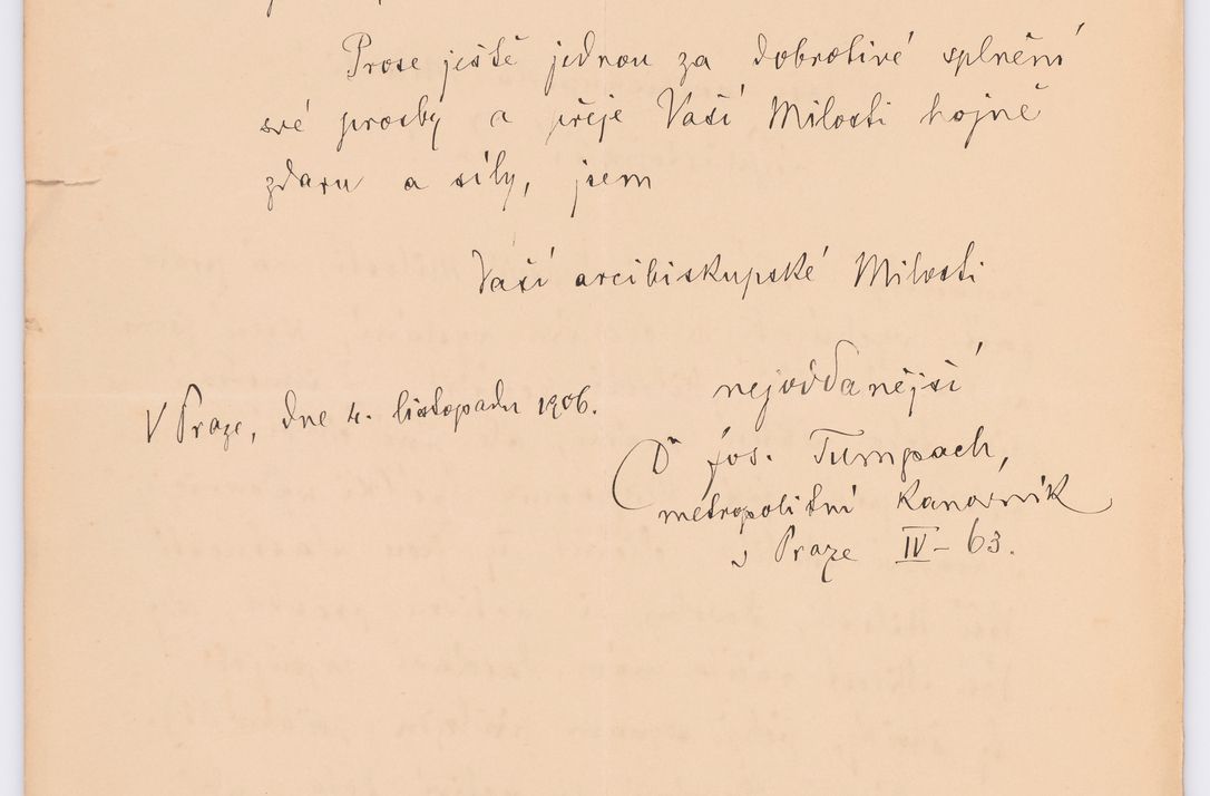 Zdjęcie nr 696 dla obiektu archiwalnego: Listy kierowane do Józefa Bilczewskiego w roku 1906