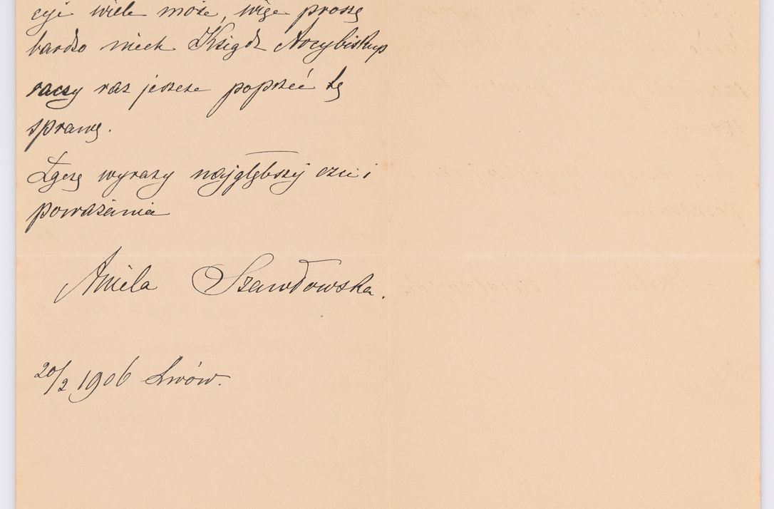 Zdjęcie nr 628 dla obiektu archiwalnego: Listy kierowane do Józefa Bilczewskiego w roku 1906