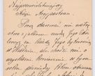 Zdjęcie nr 627 dla obiektu archiwalnego: Listy kierowane do Józefa Bilczewskiego w roku 1906
