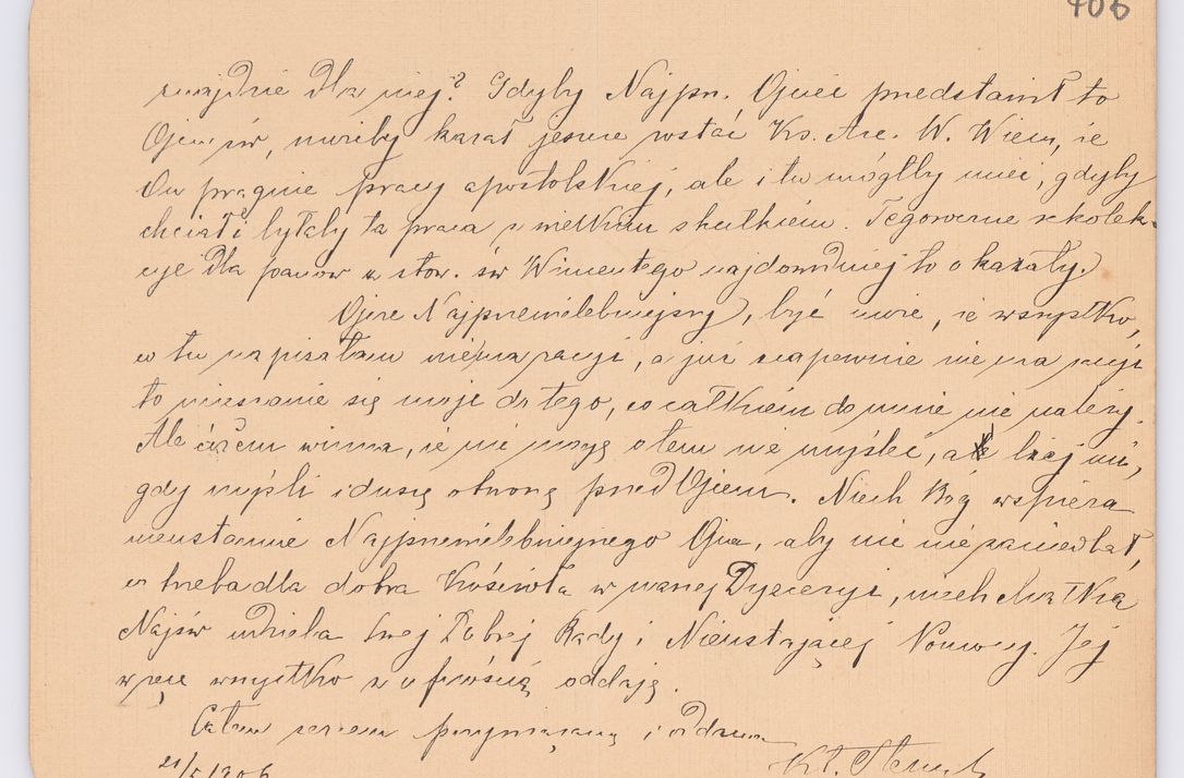 Zdjęcie nr 614 dla obiektu archiwalnego: Listy kierowane do Józefa Bilczewskiego w roku 1906