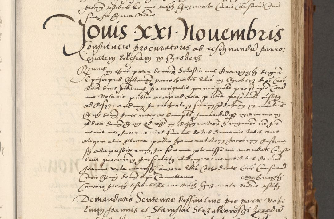 Zdjęcie nr 16 dla obiektu archiwalnego: Volumen (Pri)mum Actorum R(evere)nd(i)s(s)imi in Christo Patris D(omi)ni Petri de Gamratis Episcopi Cracoviensis a die prima mensis Novembris Anni 1539vi ad finem eiusdem anni et successive per annos 1539num et 1540mum