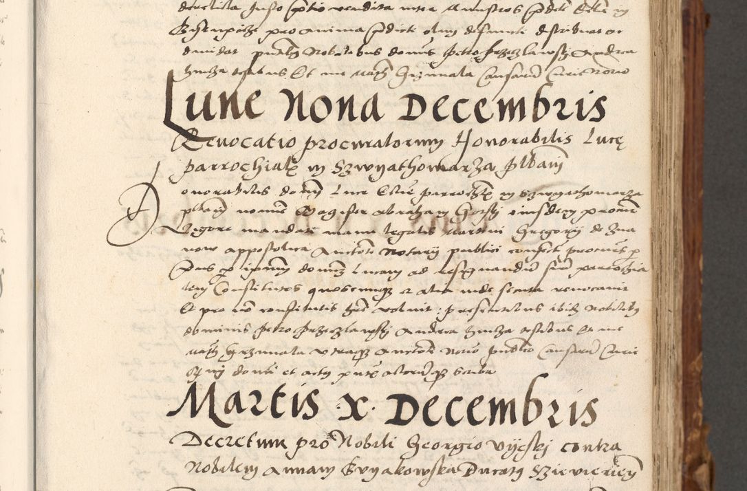 Zdjęcie nr 24 dla obiektu archiwalnego: Volumen (Pri)mum Actorum R(evere)nd(i)s(s)imi in Christo Patris D(omi)ni Petri de Gamratis Episcopi Cracoviensis a die prima mensis Novembris Anni 1539vi ad finem eiusdem anni et successive per annos 1539num et 1540mum