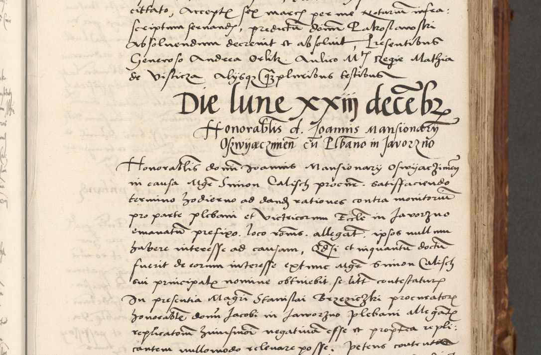 Zdjęcie nr 34 dla obiektu archiwalnego: Volumen (Pri)mum Actorum R(evere)nd(i)s(s)imi in Christo Patris D(omi)ni Petri de Gamratis Episcopi Cracoviensis a die prima mensis Novembris Anni 1539vi ad finem eiusdem anni et successive per annos 1539num et 1540mum