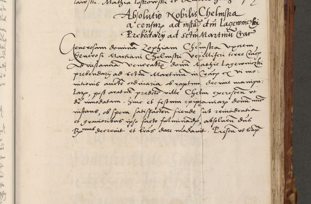 Zdjęcie nr 36 dla obiektu archiwalnego: Volumen (Pri)mum Actorum R(evere)nd(i)s(s)imi in Christo Patris D(omi)ni Petri de Gamratis Episcopi Cracoviensis a die prima mensis Novembris Anni 1539vi ad finem eiusdem anni et successive per annos 1539num et 1540mum