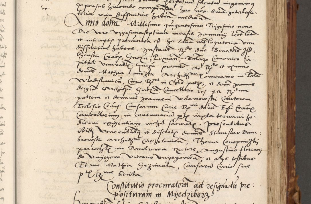 Zdjęcie nr 74 dla obiektu archiwalnego: Volumen (Pri)mum Actorum R(evere)nd(i)s(s)imi in Christo Patris D(omi)ni Petri de Gamratis Episcopi Cracoviensis a die prima mensis Novembris Anni 1539vi ad finem eiusdem anni et successive per annos 1539num et 1540mum
