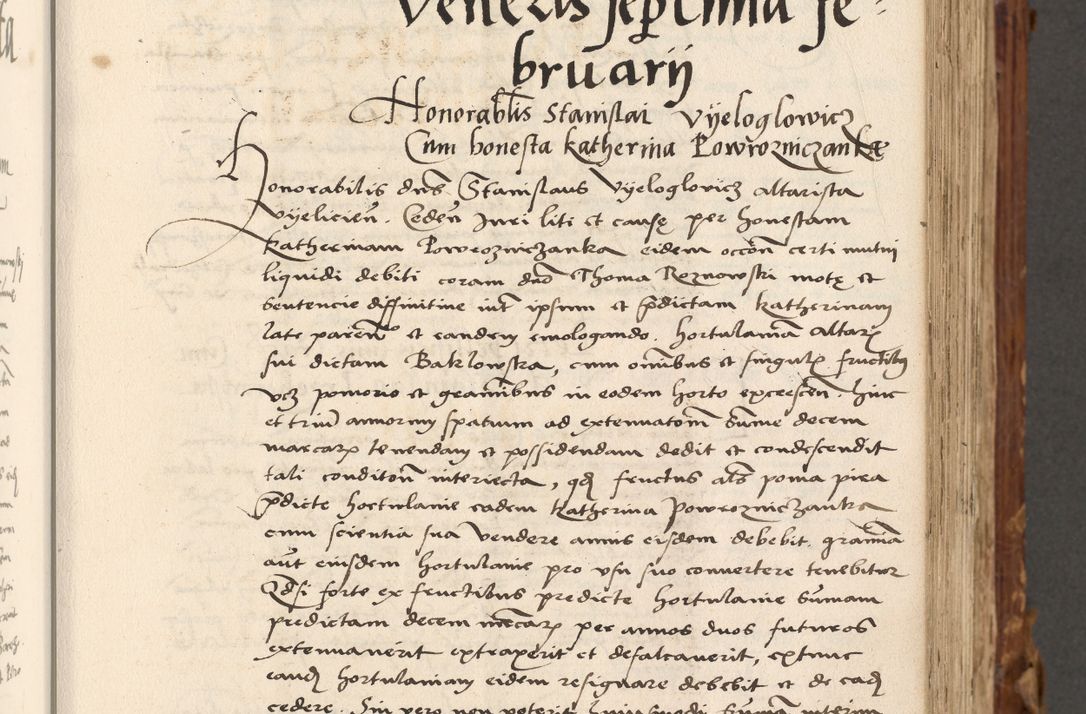 Zdjęcie nr 84 dla obiektu archiwalnego: Volumen (Pri)mum Actorum R(evere)nd(i)s(s)imi in Christo Patris D(omi)ni Petri de Gamratis Episcopi Cracoviensis a die prima mensis Novembris Anni 1539vi ad finem eiusdem anni et successive per annos 1539num et 1540mum