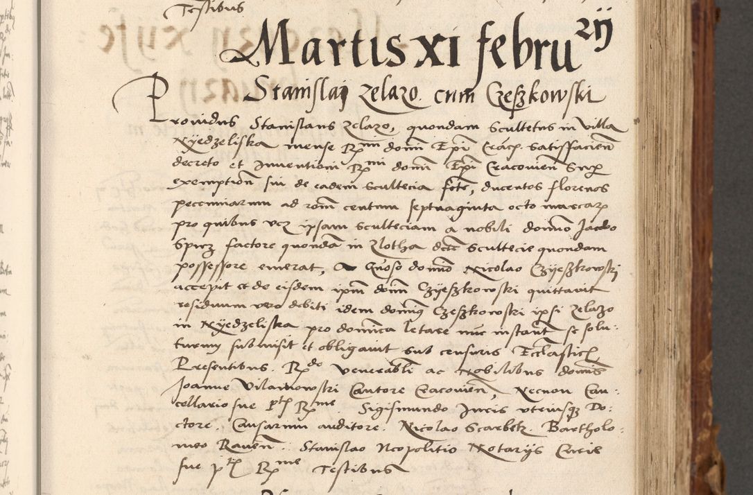 Zdjęcie nr 92 dla obiektu archiwalnego: Volumen (Pri)mum Actorum R(evere)nd(i)s(s)imi in Christo Patris D(omi)ni Petri de Gamratis Episcopi Cracoviensis a die prima mensis Novembris Anni 1539vi ad finem eiusdem anni et successive per annos 1539num et 1540mum