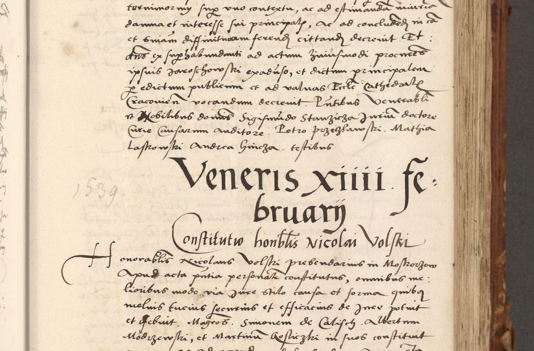 Zdjęcie nr 96 dla obiektu archiwalnego: Volumen (Pri)mum Actorum R(evere)nd(i)s(s)imi in Christo Patris D(omi)ni Petri de Gamratis Episcopi Cracoviensis a die prima mensis Novembris Anni 1539vi ad finem eiusdem anni et successive per annos 1539num et 1540mum