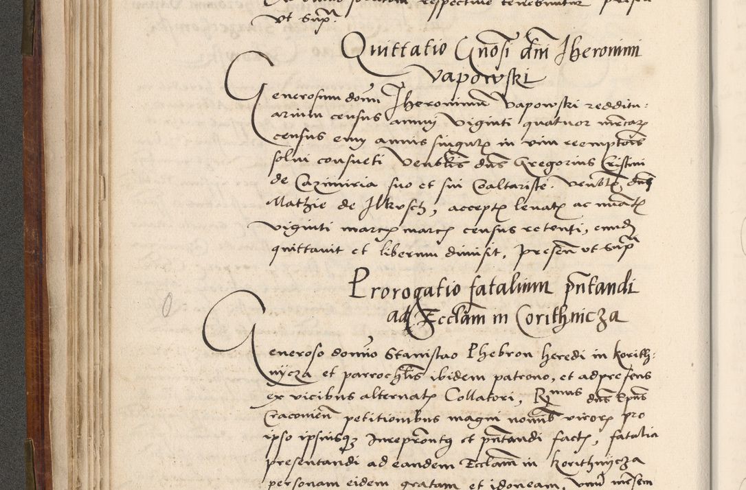 Zdjęcie nr 101 dla obiektu archiwalnego: Volumen (Pri)mum Actorum R(evere)nd(i)s(s)imi in Christo Patris D(omi)ni Petri de Gamratis Episcopi Cracoviensis a die prima mensis Novembris Anni 1539vi ad finem eiusdem anni et successive per annos 1539num et 1540mum