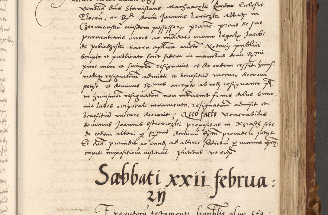 Zdjęcie nr 104 dla obiektu archiwalnego: Volumen (Pri)mum Actorum R(evere)nd(i)s(s)imi in Christo Patris D(omi)ni Petri de Gamratis Episcopi Cracoviensis a die prima mensis Novembris Anni 1539vi ad finem eiusdem anni et successive per annos 1539num et 1540mum