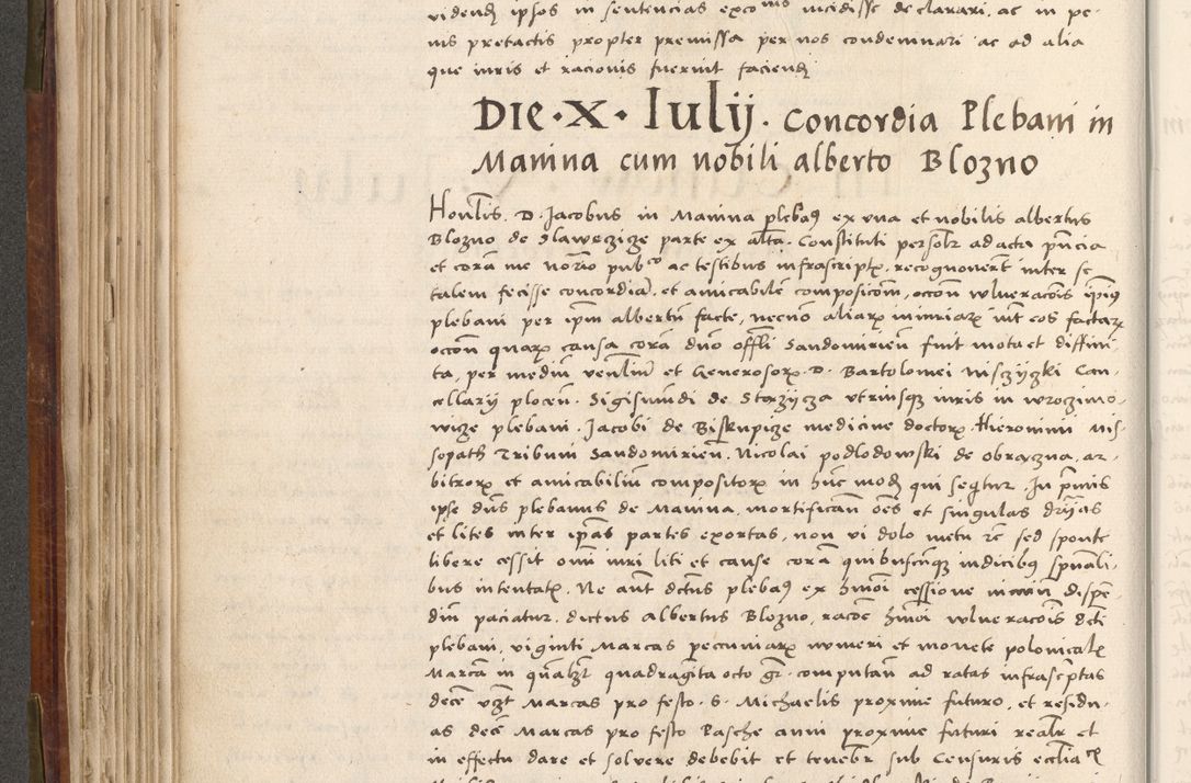 Zdjęcie nr 249 dla obiektu archiwalnego: Volumen (Pri)mum Actorum R(evere)nd(i)s(s)imi in Christo Patris D(omi)ni Petri de Gamratis Episcopi Cracoviensis a die prima mensis Novembris Anni 1539vi ad finem eiusdem anni et successive per annos 1539num et 1540mum