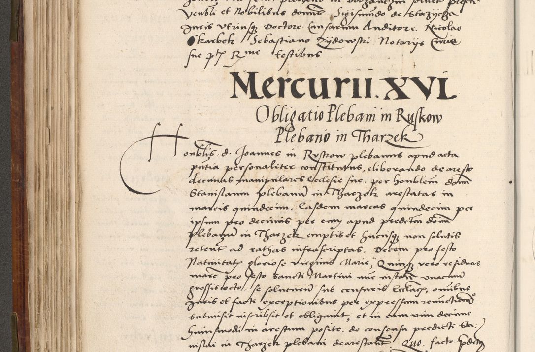 Zdjęcie nr 251 dla obiektu archiwalnego: Volumen (Pri)mum Actorum R(evere)nd(i)s(s)imi in Christo Patris D(omi)ni Petri de Gamratis Episcopi Cracoviensis a die prima mensis Novembris Anni 1539vi ad finem eiusdem anni et successive per annos 1539num et 1540mum