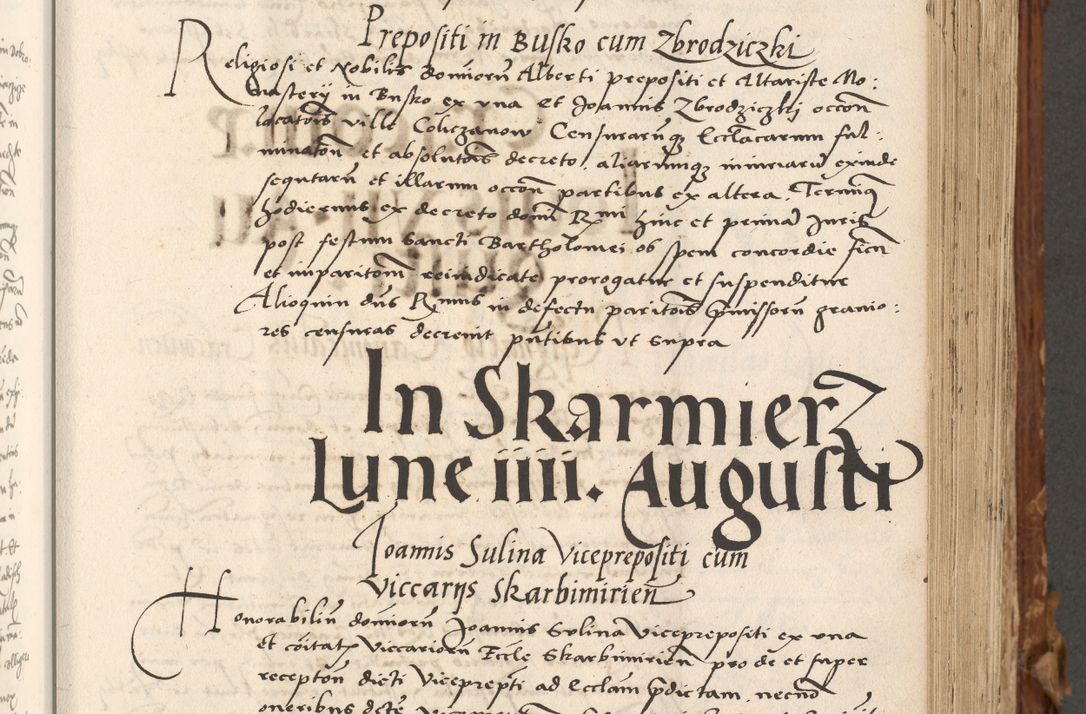 Zdjęcie nr 260 dla obiektu archiwalnego: Volumen (Pri)mum Actorum R(evere)nd(i)s(s)imi in Christo Patris D(omi)ni Petri de Gamratis Episcopi Cracoviensis a die prima mensis Novembris Anni 1539vi ad finem eiusdem anni et successive per annos 1539num et 1540mum