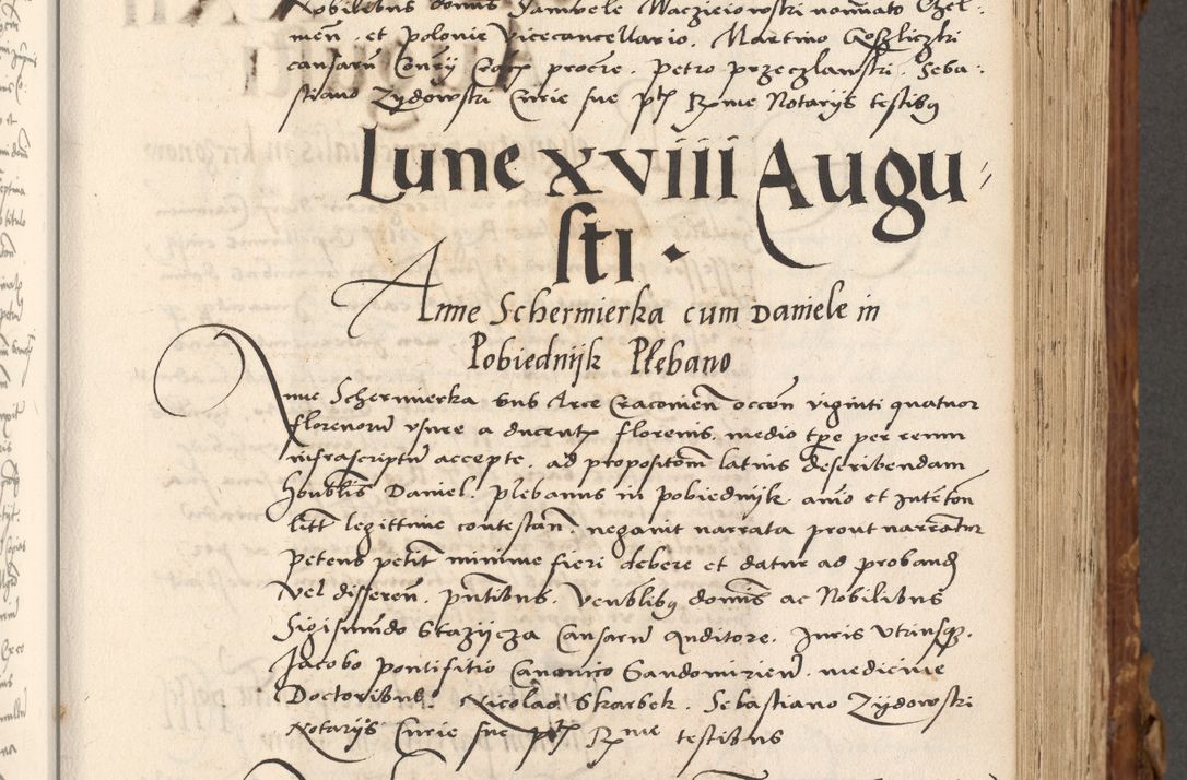 Zdjęcie nr 264 dla obiektu archiwalnego: Volumen (Pri)mum Actorum R(evere)nd(i)s(s)imi in Christo Patris D(omi)ni Petri de Gamratis Episcopi Cracoviensis a die prima mensis Novembris Anni 1539vi ad finem eiusdem anni et successive per annos 1539num et 1540mum