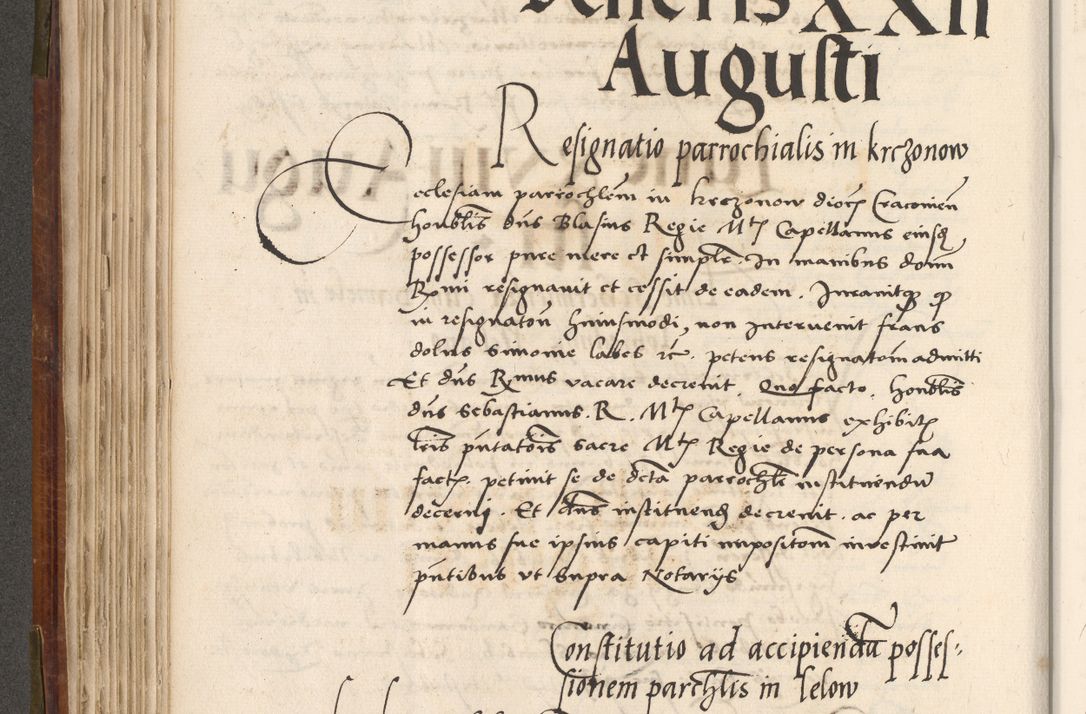 Zdjęcie nr 265 dla obiektu archiwalnego: Volumen (Pri)mum Actorum R(evere)nd(i)s(s)imi in Christo Patris D(omi)ni Petri de Gamratis Episcopi Cracoviensis a die prima mensis Novembris Anni 1539vi ad finem eiusdem anni et successive per annos 1539num et 1540mum