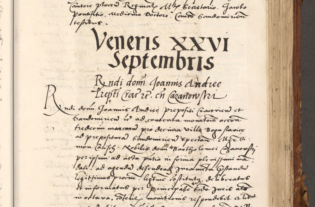 Zdjęcie nr 316 dla obiektu archiwalnego: Volumen (Pri)mum Actorum R(evere)nd(i)s(s)imi in Christo Patris D(omi)ni Petri de Gamratis Episcopi Cracoviensis a die prima mensis Novembris Anni 1539vi ad finem eiusdem anni et successive per annos 1539num et 1540mum