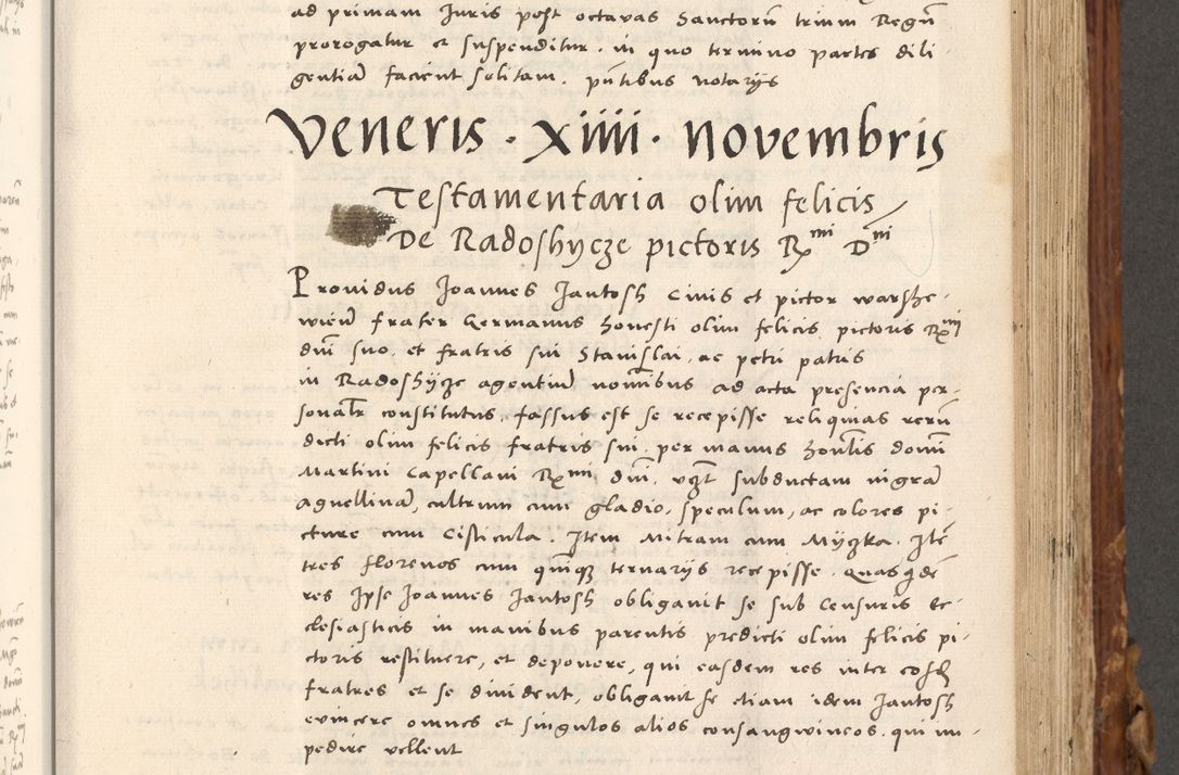 Zdjęcie nr 382 dla obiektu archiwalnego: Volumen (Pri)mum Actorum R(evere)nd(i)s(s)imi in Christo Patris D(omi)ni Petri de Gamratis Episcopi Cracoviensis a die prima mensis Novembris Anni 1539vi ad finem eiusdem anni et successive per annos 1539num et 1540mum