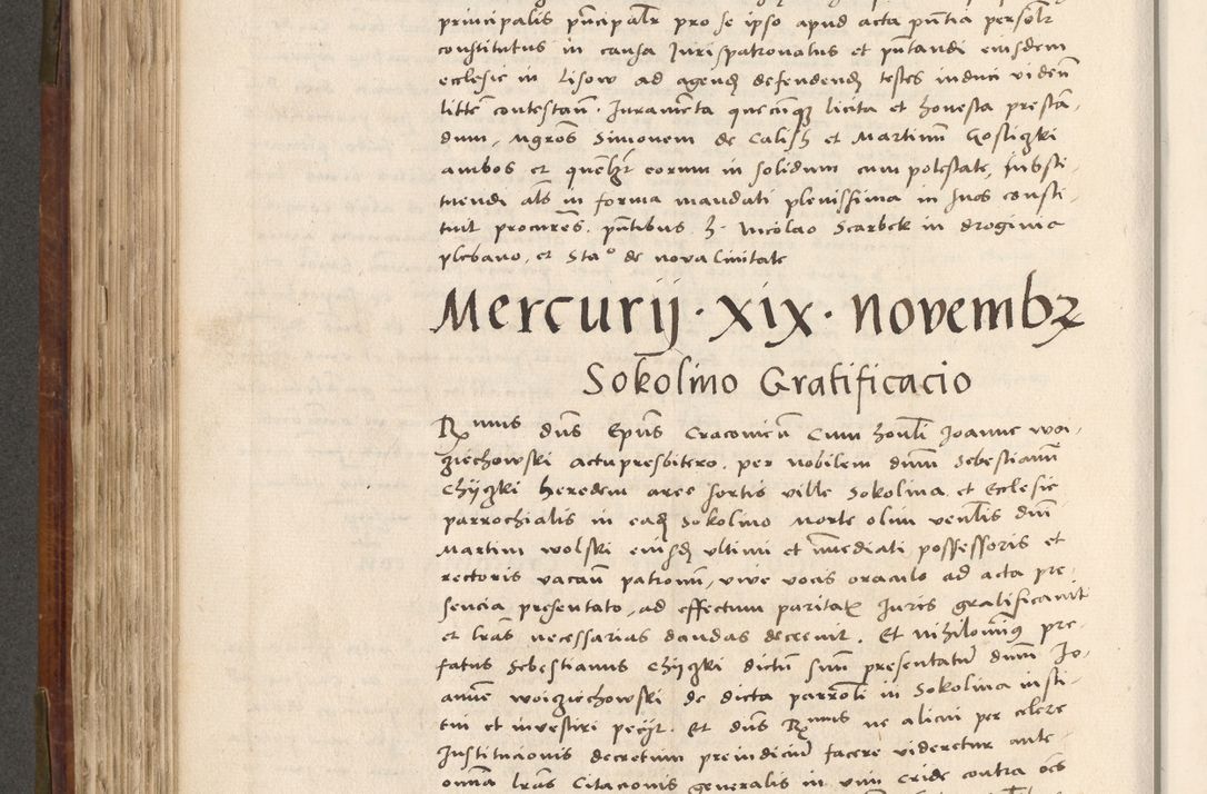 Zdjęcie nr 389 dla obiektu archiwalnego: Volumen (Pri)mum Actorum R(evere)nd(i)s(s)imi in Christo Patris D(omi)ni Petri de Gamratis Episcopi Cracoviensis a die prima mensis Novembris Anni 1539vi ad finem eiusdem anni et successive per annos 1539num et 1540mum