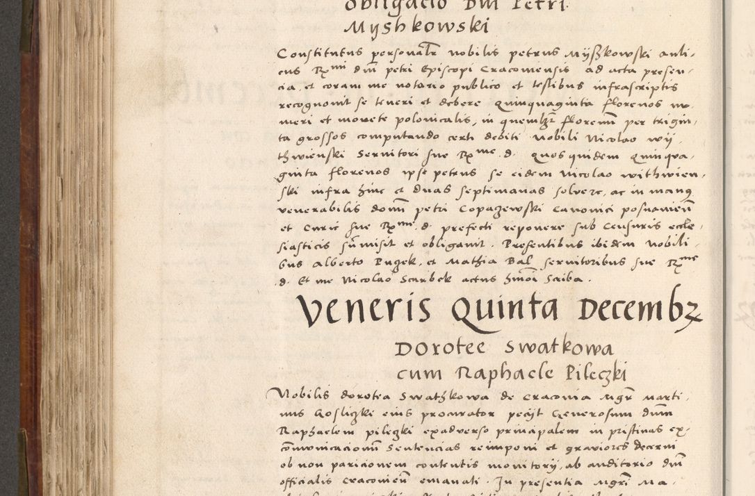 Zdjęcie nr 405 dla obiektu archiwalnego: Volumen (Pri)mum Actorum R(evere)nd(i)s(s)imi in Christo Patris D(omi)ni Petri de Gamratis Episcopi Cracoviensis a die prima mensis Novembris Anni 1539vi ad finem eiusdem anni et successive per annos 1539num et 1540mum