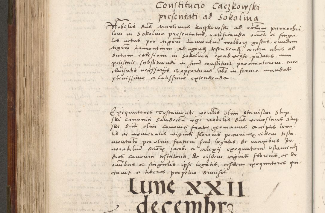 Zdjęcie nr 419 dla obiektu archiwalnego: Volumen (Pri)mum Actorum R(evere)nd(i)s(s)imi in Christo Patris D(omi)ni Petri de Gamratis Episcopi Cracoviensis a die prima mensis Novembris Anni 1539vi ad finem eiusdem anni et successive per annos 1539num et 1540mum