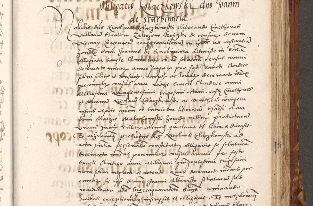 Zdjęcie nr 424 dla obiektu archiwalnego: Volumen (Pri)mum Actorum R(evere)nd(i)s(s)imi in Christo Patris D(omi)ni Petri de Gamratis Episcopi Cracoviensis a die prima mensis Novembris Anni 1539vi ad finem eiusdem anni et successive per annos 1539num et 1540mum