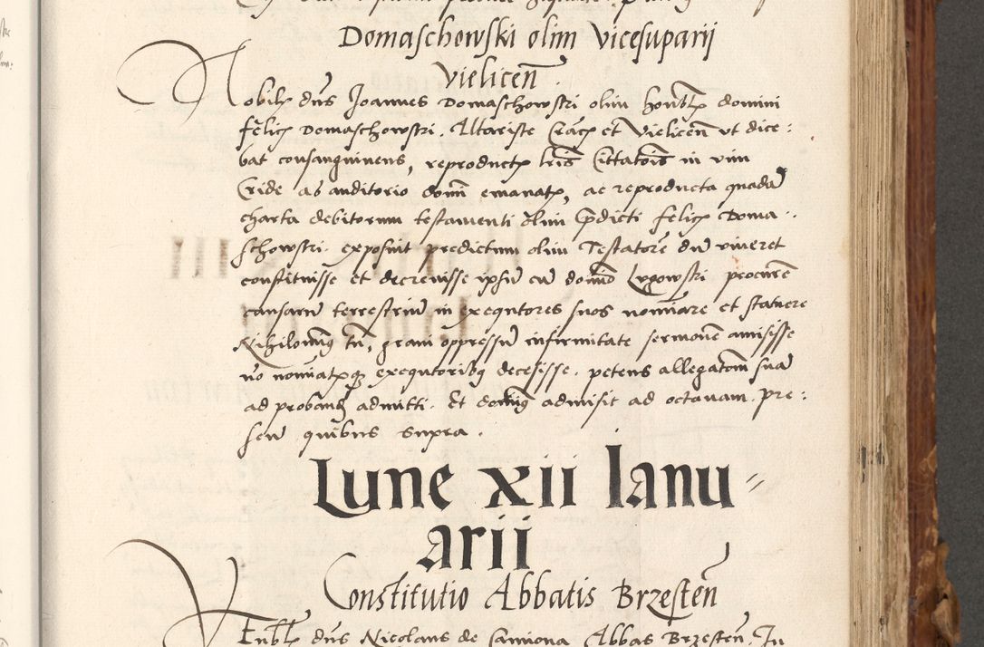Zdjęcie nr 430 dla obiektu archiwalnego: Volumen (Pri)mum Actorum R(evere)nd(i)s(s)imi in Christo Patris D(omi)ni Petri de Gamratis Episcopi Cracoviensis a die prima mensis Novembris Anni 1539vi ad finem eiusdem anni et successive per annos 1539num et 1540mum