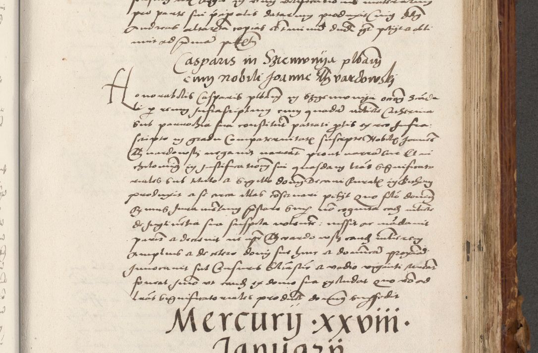 Zdjęcie nr 452 dla obiektu archiwalnego: Volumen (Pri)mum Actorum R(evere)nd(i)s(s)imi in Christo Patris D(omi)ni Petri de Gamratis Episcopi Cracoviensis a die prima mensis Novembris Anni 1539vi ad finem eiusdem anni et successive per annos 1539num et 1540mum