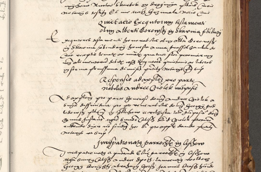 Zdjęcie nr 504 dla obiektu archiwalnego: Volumen (Pri)mum Actorum R(evere)nd(i)s(s)imi in Christo Patris D(omi)ni Petri de Gamratis Episcopi Cracoviensis a die prima mensis Novembris Anni 1539vi ad finem eiusdem anni et successive per annos 1539num et 1540mum