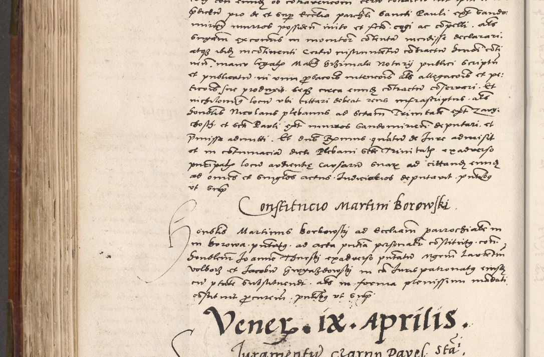 Zdjęcie nr 593 dla obiektu archiwalnego: Volumen (Pri)mum Actorum R(evere)nd(i)s(s)imi in Christo Patris D(omi)ni Petri de Gamratis Episcopi Cracoviensis a die prima mensis Novembris Anni 1539vi ad finem eiusdem anni et successive per annos 1539num et 1540mum