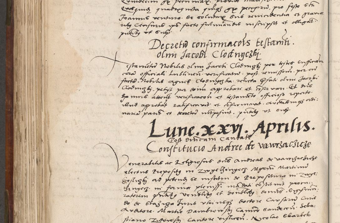 Zdjęcie nr 637 dla obiektu archiwalnego: Volumen (Pri)mum Actorum R(evere)nd(i)s(s)imi in Christo Patris D(omi)ni Petri de Gamratis Episcopi Cracoviensis a die prima mensis Novembris Anni 1539vi ad finem eiusdem anni et successive per annos 1539num et 1540mum