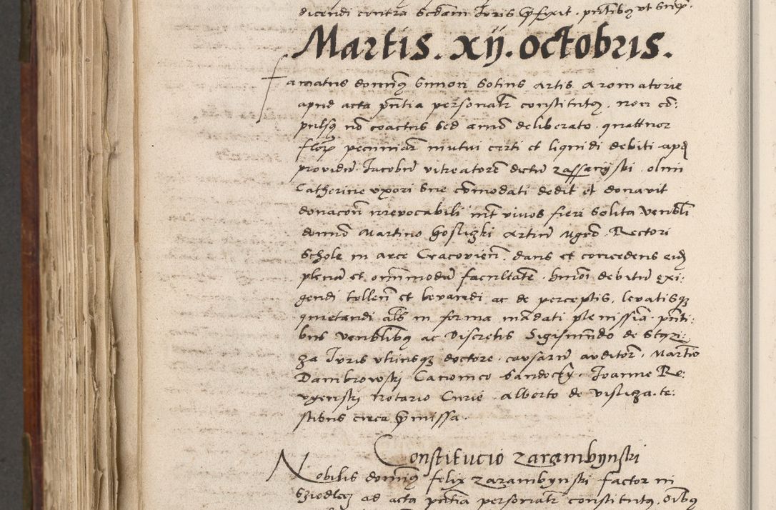 Zdjęcie nr 737 dla obiektu archiwalnego: Volumen (Pri)mum Actorum R(evere)nd(i)s(s)imi in Christo Patris D(omi)ni Petri de Gamratis Episcopi Cracoviensis a die prima mensis Novembris Anni 1539vi ad finem eiusdem anni et successive per annos 1539num et 1540mum