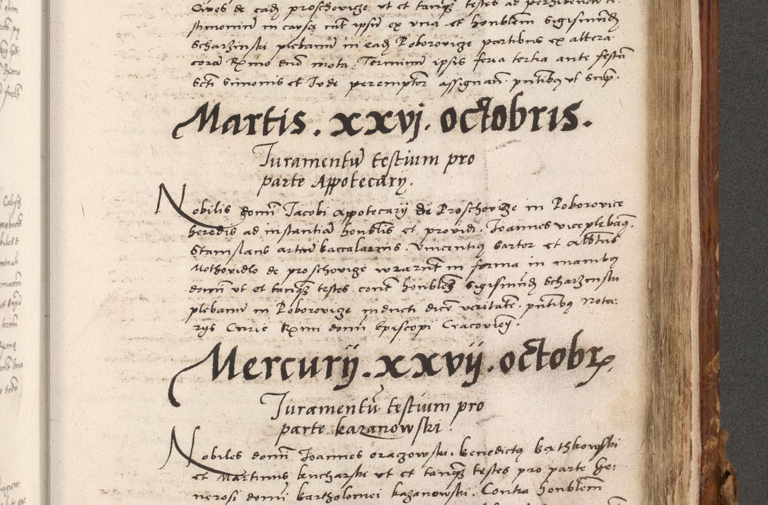 Zdjęcie nr 754 dla obiektu archiwalnego: Volumen (Pri)mum Actorum R(evere)nd(i)s(s)imi in Christo Patris D(omi)ni Petri de Gamratis Episcopi Cracoviensis a die prima mensis Novembris Anni 1539vi ad finem eiusdem anni et successive per annos 1539num et 1540mum