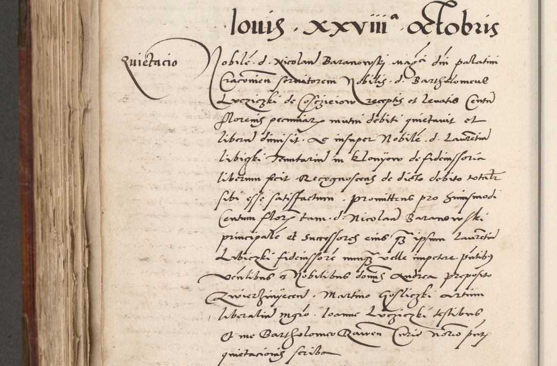 Zdjęcie nr 759 dla obiektu archiwalnego: Volumen (Pri)mum Actorum R(evere)nd(i)s(s)imi in Christo Patris D(omi)ni Petri de Gamratis Episcopi Cracoviensis a die prima mensis Novembris Anni 1539vi ad finem eiusdem anni et successive per annos 1539num et 1540mum