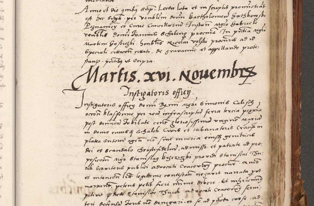 Zdjęcie nr 798 dla obiektu archiwalnego: Volumen (Pri)mum Actorum R(evere)nd(i)s(s)imi in Christo Patris D(omi)ni Petri de Gamratis Episcopi Cracoviensis a die prima mensis Novembris Anni 1539vi ad finem eiusdem anni et successive per annos 1539num et 1540mum