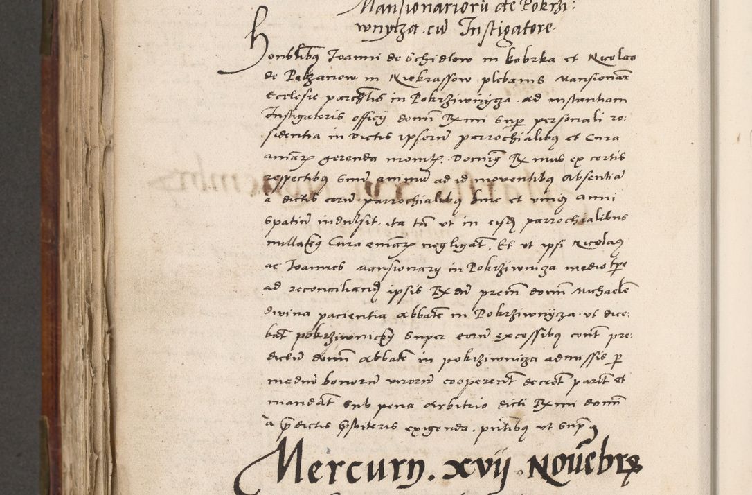 Zdjęcie nr 799 dla obiektu archiwalnego: Volumen (Pri)mum Actorum R(evere)nd(i)s(s)imi in Christo Patris D(omi)ni Petri de Gamratis Episcopi Cracoviensis a die prima mensis Novembris Anni 1539vi ad finem eiusdem anni et successive per annos 1539num et 1540mum