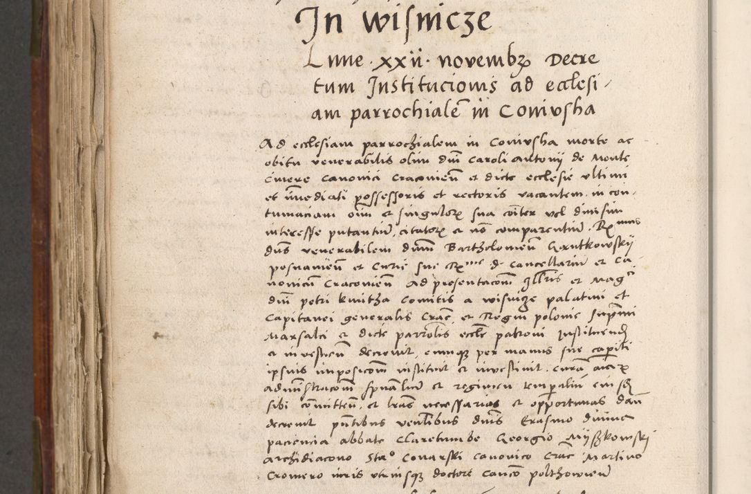 Zdjęcie nr 815 dla obiektu archiwalnego: Volumen (Pri)mum Actorum R(evere)nd(i)s(s)imi in Christo Patris D(omi)ni Petri de Gamratis Episcopi Cracoviensis a die prima mensis Novembris Anni 1539vi ad finem eiusdem anni et successive per annos 1539num et 1540mum
