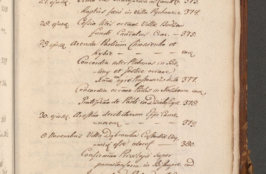 Zdjęcie nr 874 dla obiektu archiwalnego: Volumen (Pri)mum Actorum R(evere)nd(i)s(s)imi in Christo Patris D(omi)ni Petri de Gamratis Episcopi Cracoviensis a die prima mensis Novembris Anni 1539vi ad finem eiusdem anni et successive per annos 1539num et 1540mum