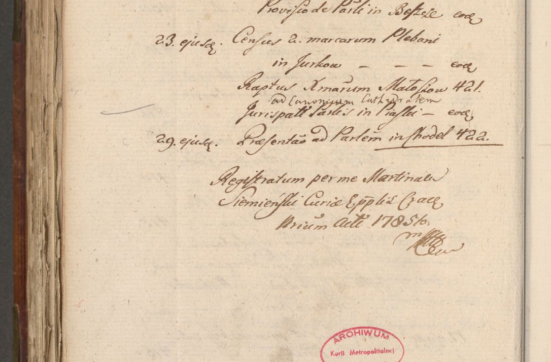 Zdjęcie nr 877 dla obiektu archiwalnego: Volumen (Pri)mum Actorum R(evere)nd(i)s(s)imi in Christo Patris D(omi)ni Petri de Gamratis Episcopi Cracoviensis a die prima mensis Novembris Anni 1539vi ad finem eiusdem anni et successive per annos 1539num et 1540mum