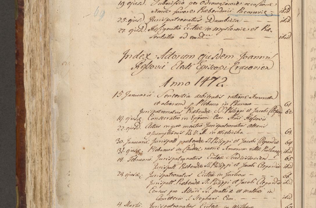 Zdjęcie nr 735 dla obiektu archiwalnego: Acta administratorialia per annum 1471 et episcopalia R. D. Joannis Rzeschow, primo administratoris et post vero episcopi Cracoviensis ab anno 1472 ad annum 1488 succesive acticara et registrara, prout videre est in fine huius voluminis
