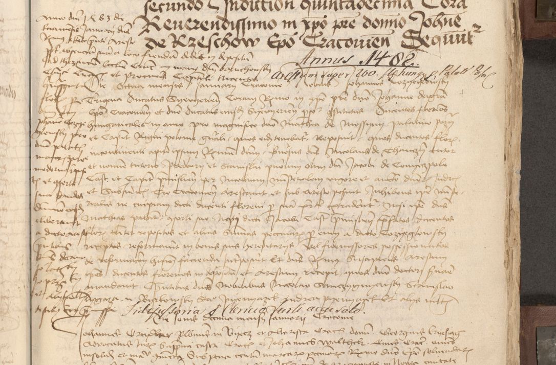 Zdjęcie nr 302 dla obiektu archiwalnego: Acta administratorialia per annum 1471 et episcopalia R. D. Joannis Rzeschow, primo administratoris et post vero episcopi Cracoviensis ab anno 1472 ad annum 1488 succesive acticara et registrara, prout videre est in fine huius voluminis