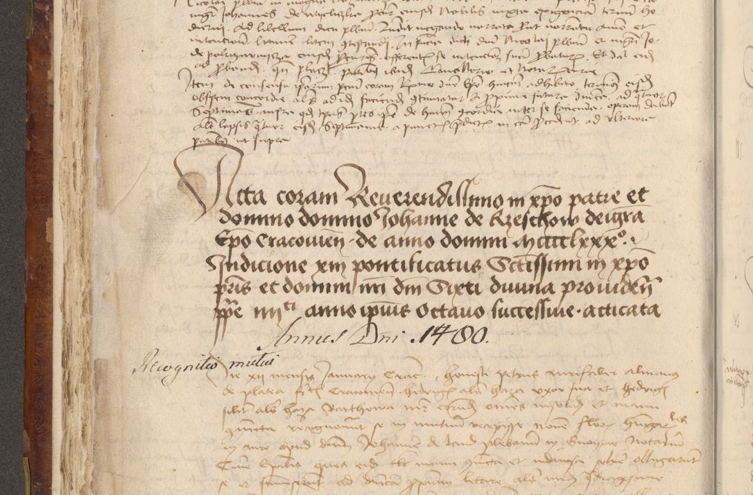 Zdjęcie nr 241 dla obiektu archiwalnego: Acta administratorialia per annum 1471 et episcopalia R. D. Joannis Rzeschow, primo administratoris et post vero episcopi Cracoviensis ab anno 1472 ad annum 1488 succesive acticara et registrara, prout videre est in fine huius voluminis