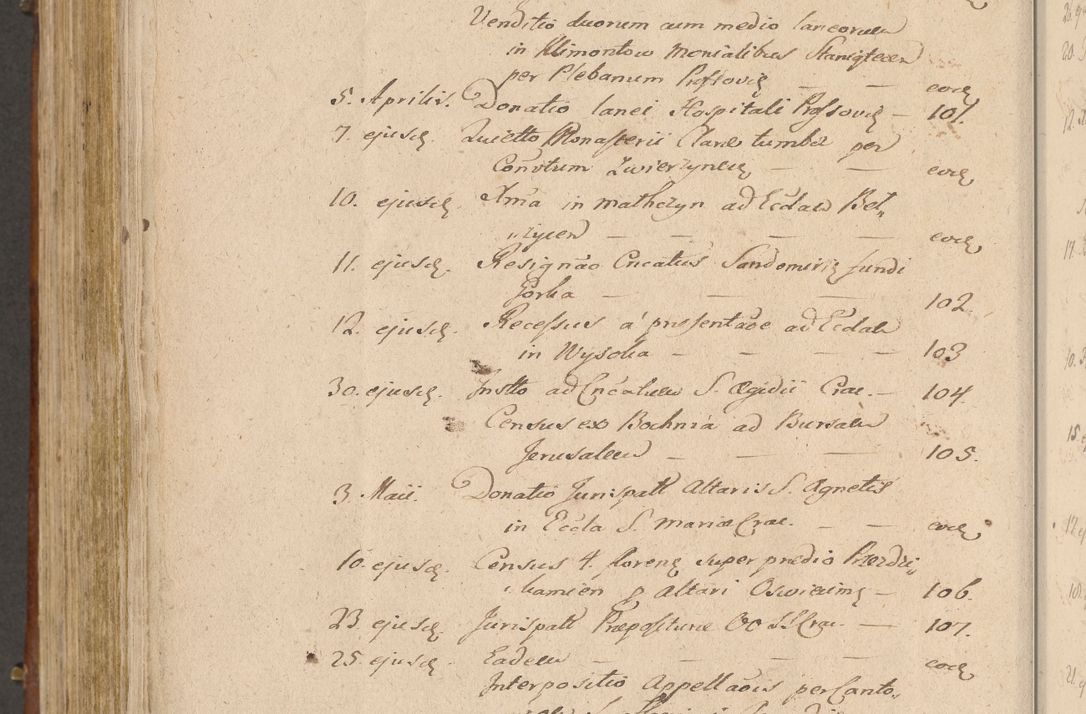 Zdjęcie nr 631 dla obiektu archiwalnego: Volumen I-mum actorum R. D. Joannis Konarski, episcopi Cracoviensis ab an D. 1503 ad annum 1514 inclusive acticata et registata, quorum indicem in dine voluminis videre est.