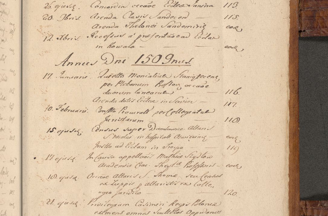 Zdjęcie nr 632 dla obiektu archiwalnego: Volumen I-mum actorum R. D. Joannis Konarski, episcopi Cracoviensis ab an D. 1503 ad annum 1514 inclusive acticata et registata, quorum indicem in dine voluminis videre est.