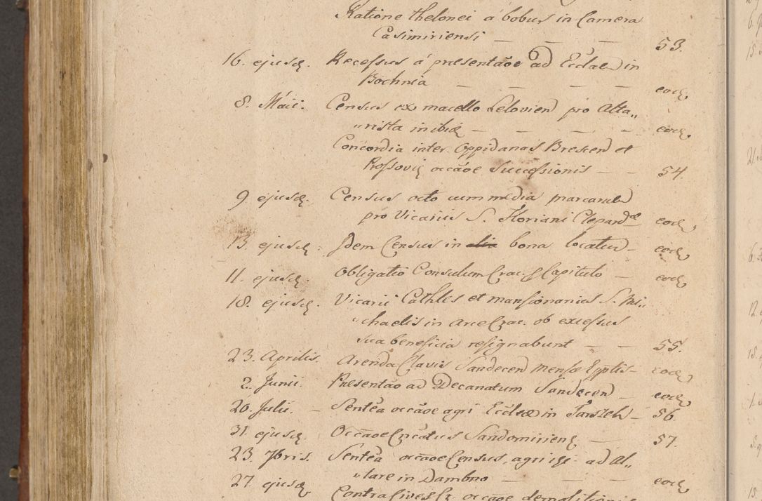 Zdjęcie nr 627 dla obiektu archiwalnego: Volumen I-mum actorum R. D. Joannis Konarski, episcopi Cracoviensis ab an D. 1503 ad annum 1514 inclusive acticata et registata, quorum indicem in dine voluminis videre est.