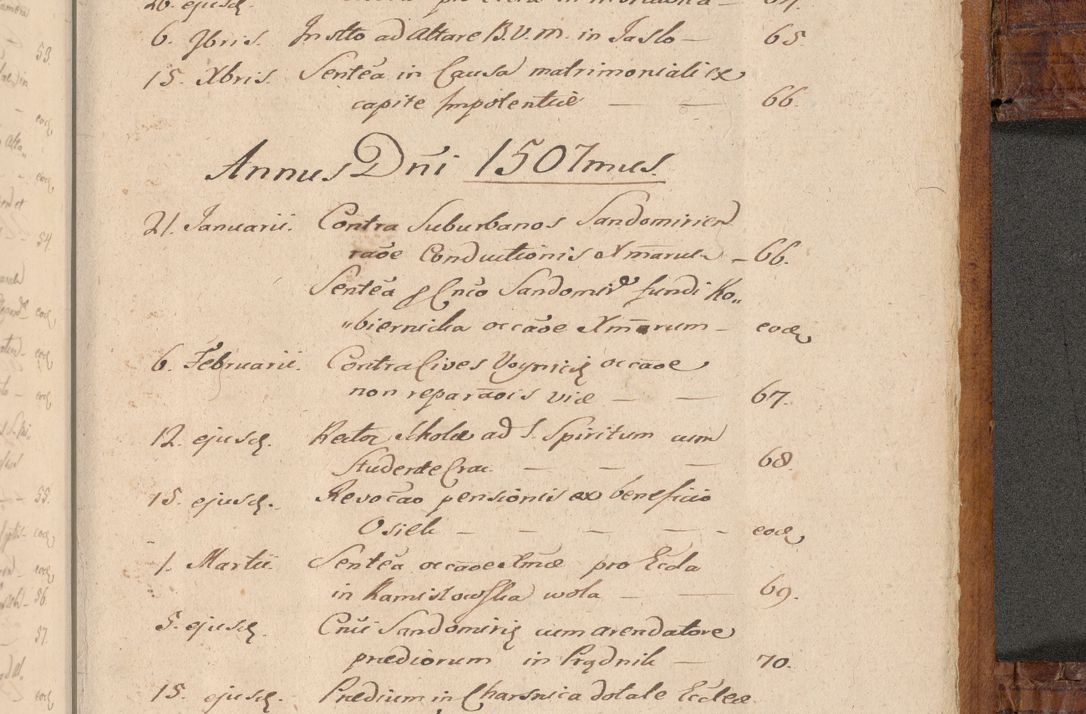 Zdjęcie nr 628 dla obiektu archiwalnego: Volumen I-mum actorum R. D. Joannis Konarski, episcopi Cracoviensis ab an D. 1503 ad annum 1514 inclusive acticata et registata, quorum indicem in dine voluminis videre est.